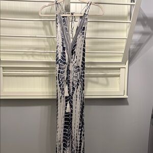 Blue and White Beach Cover Up